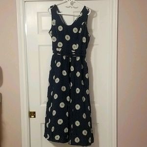 Wide-legged Mod Floral Jumpsuit